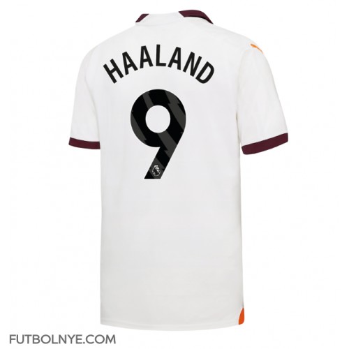 Camiseta Manchester City Erling Haaland #9 Visitante Equipación 2023-24 manga corta